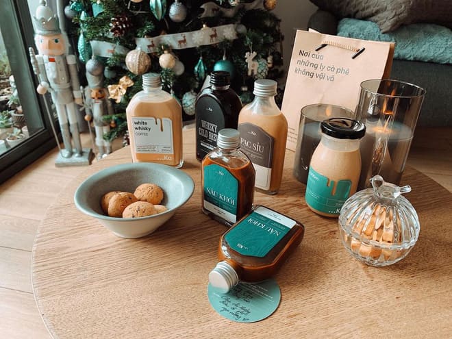 mẫu mã cafe đóng chai