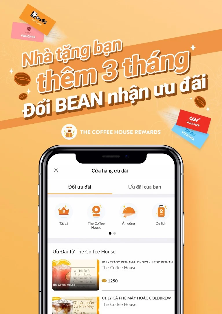 chương trình membership của the coffee house chuyển đổi số