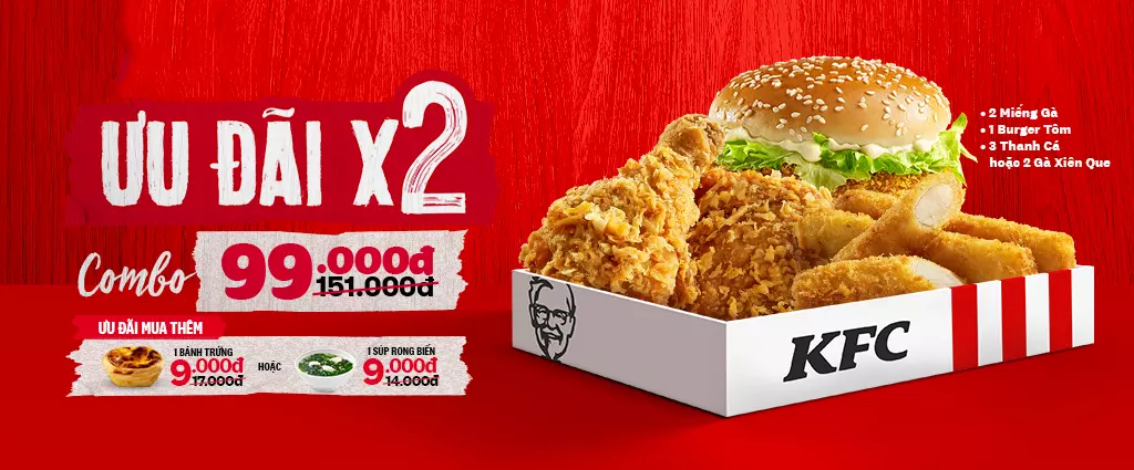 khuyến mãi combo kfc
