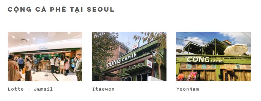 chiến lược phân phối của cộng cafe hàn quốc
