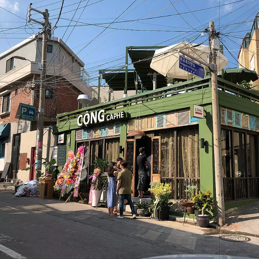 cửa hàng cộng cafe tại hàn quốc