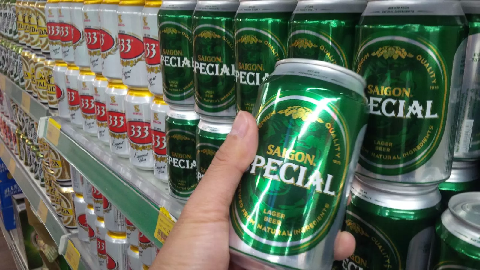 sản phẩm sabeco trong siêu thị