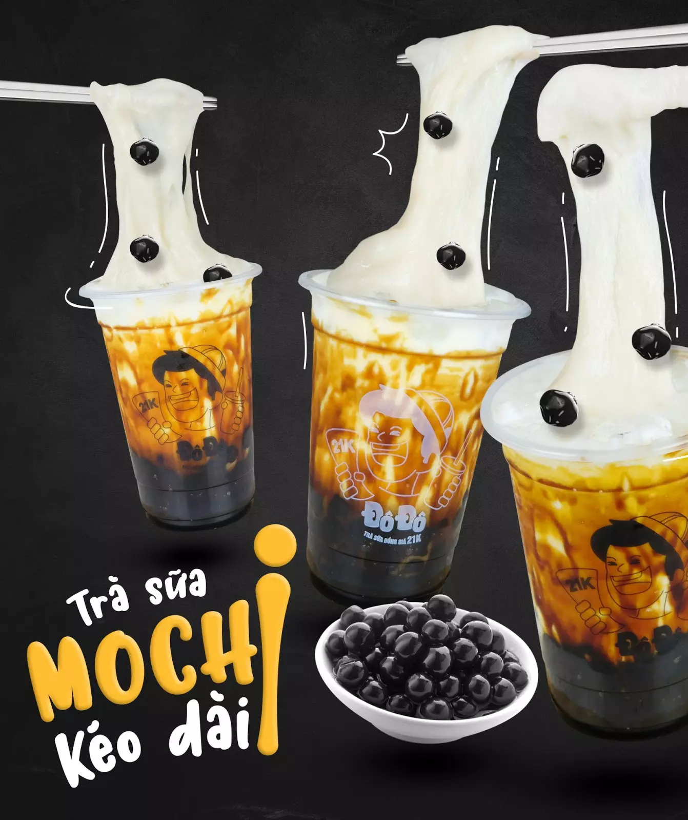 trà sữa mochi kéo dài đô đô
