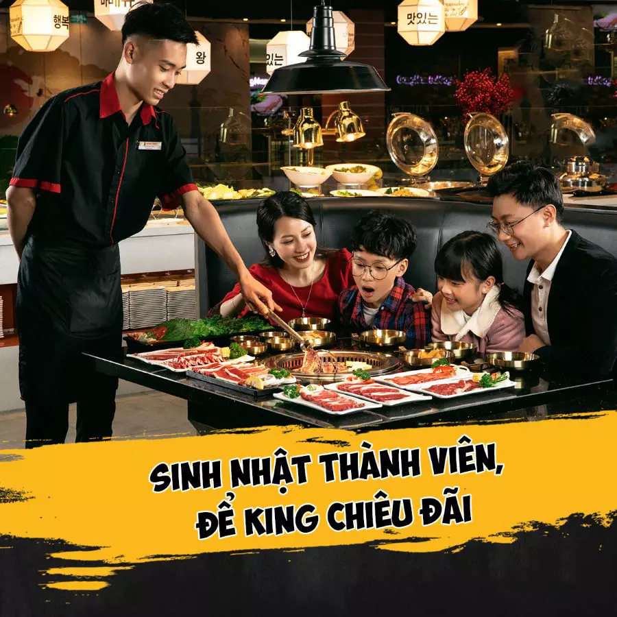 ưu đaiĩ sinh nhật thành viên king bbq