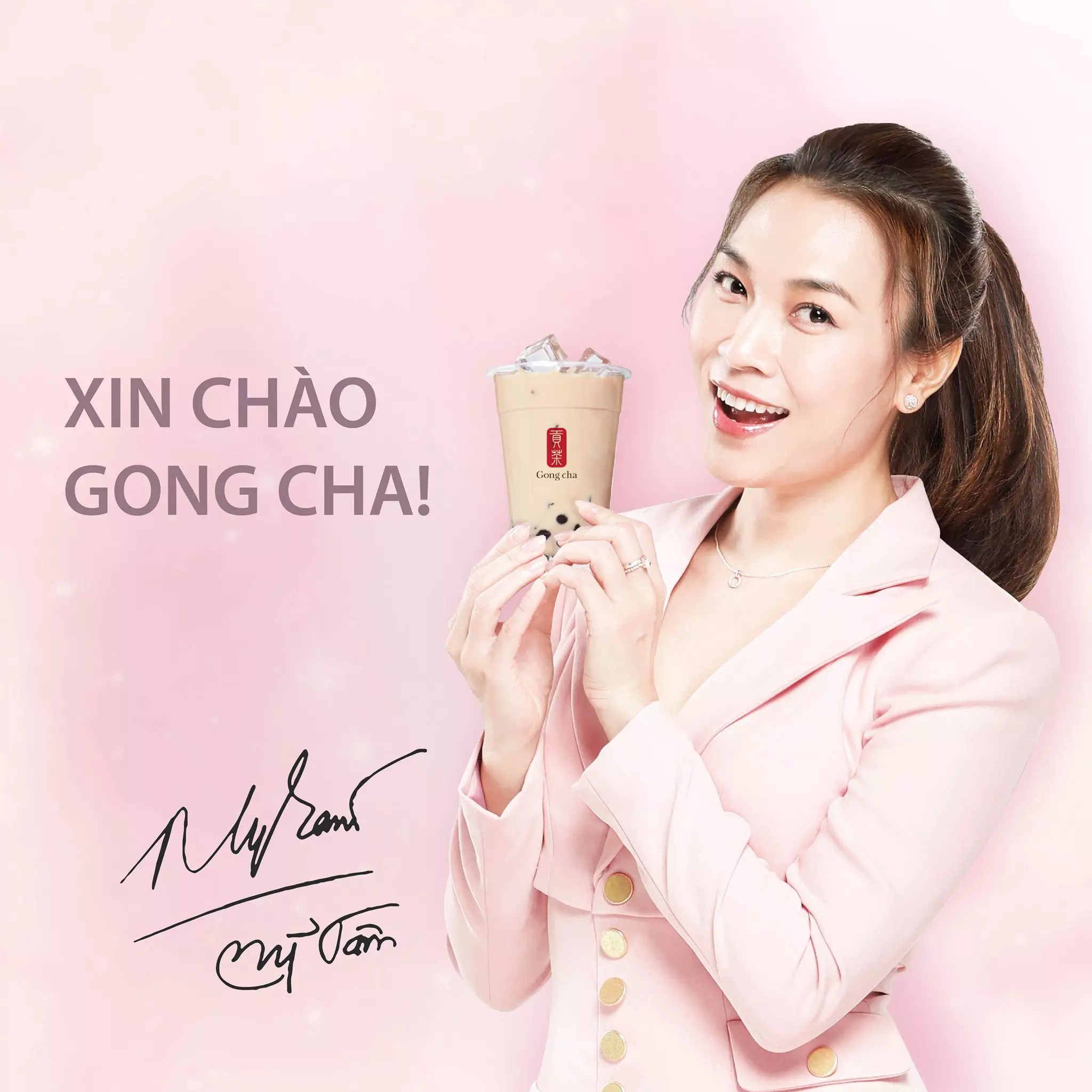 gong cha hợp tác với mỹ tâm