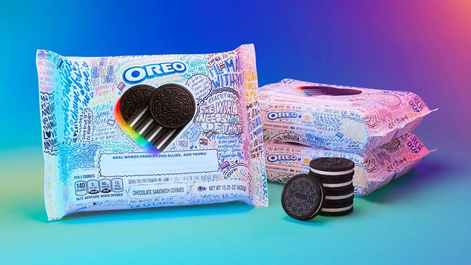oreo bao bì 7 sắc cầu vồng