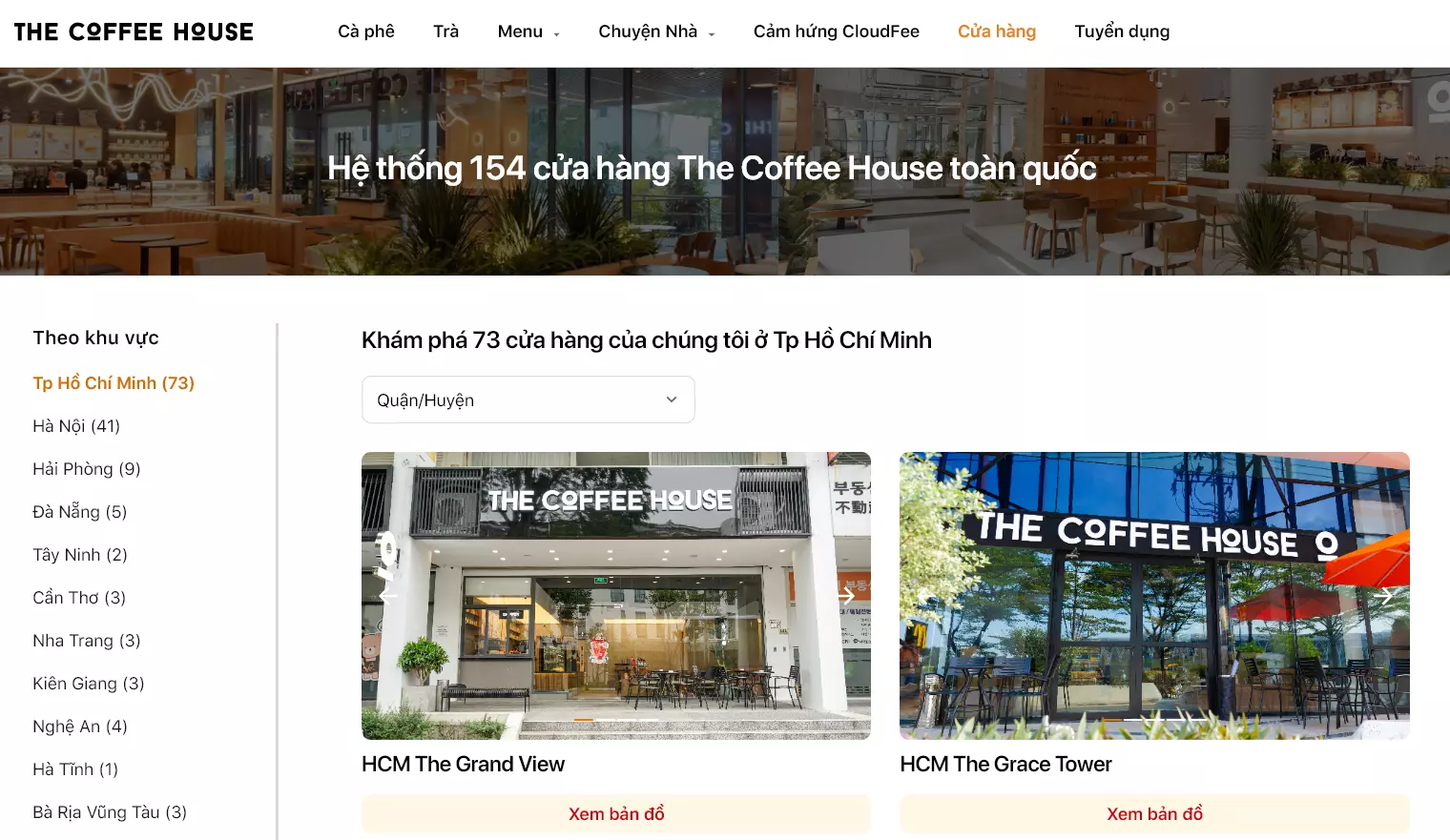 điểm mạnh của the coffee house hệ thống phân phối