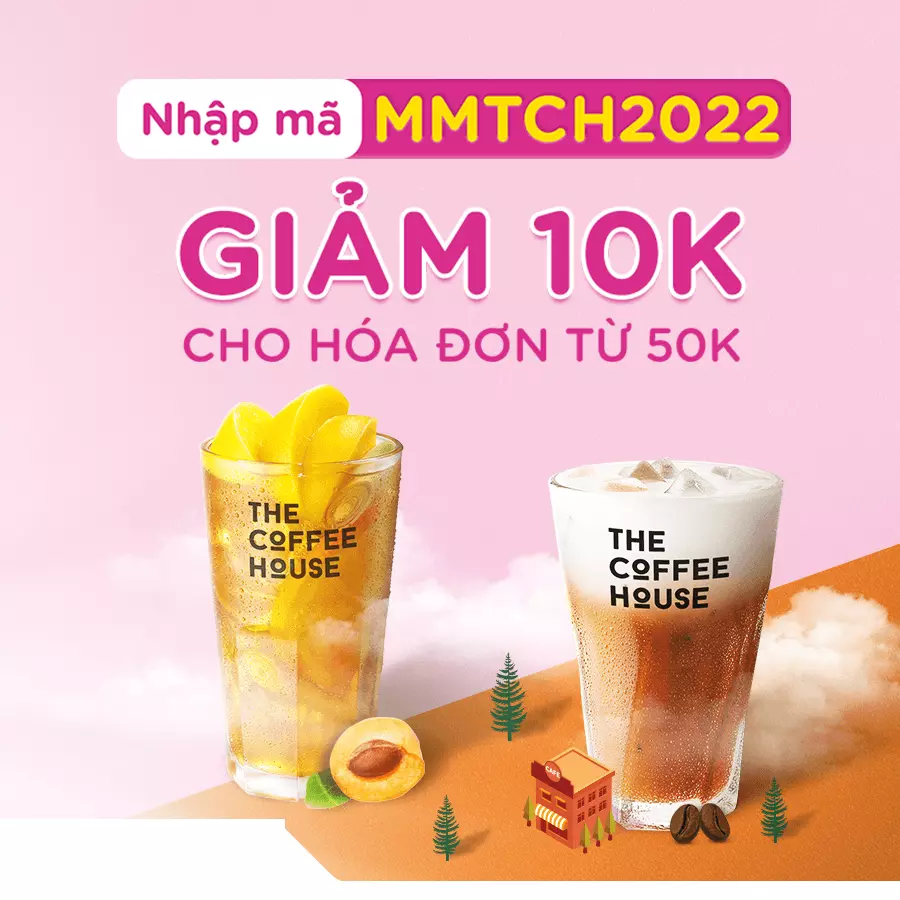 khuyến mãi của the coffee house và momo