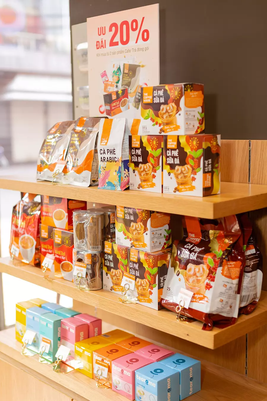 sản phẩm đóng gói của the coffee house