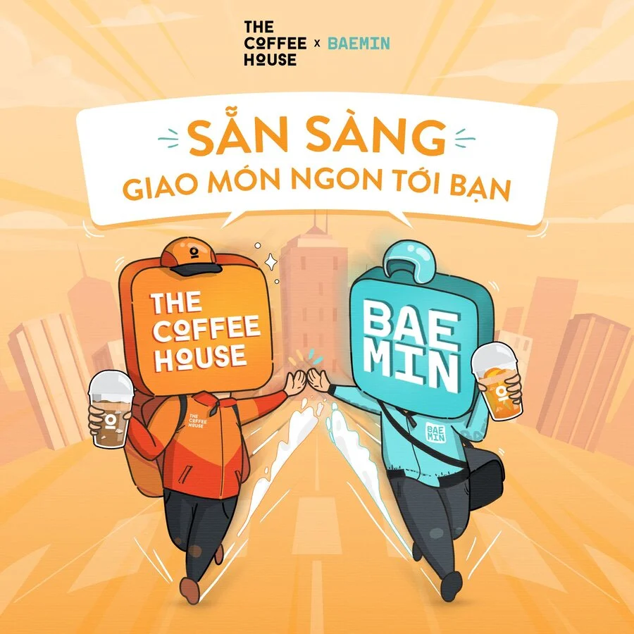 the coffee house chuyển đổi số hợp tác với baemin