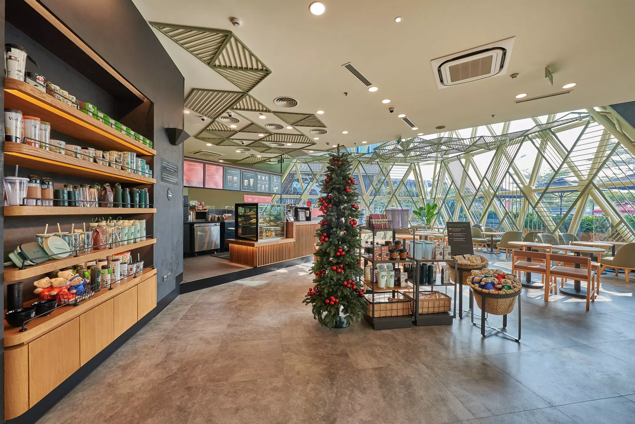 không gian starbucks