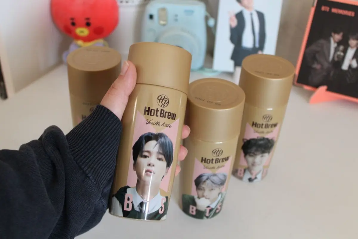 vỏ chai bts coffee