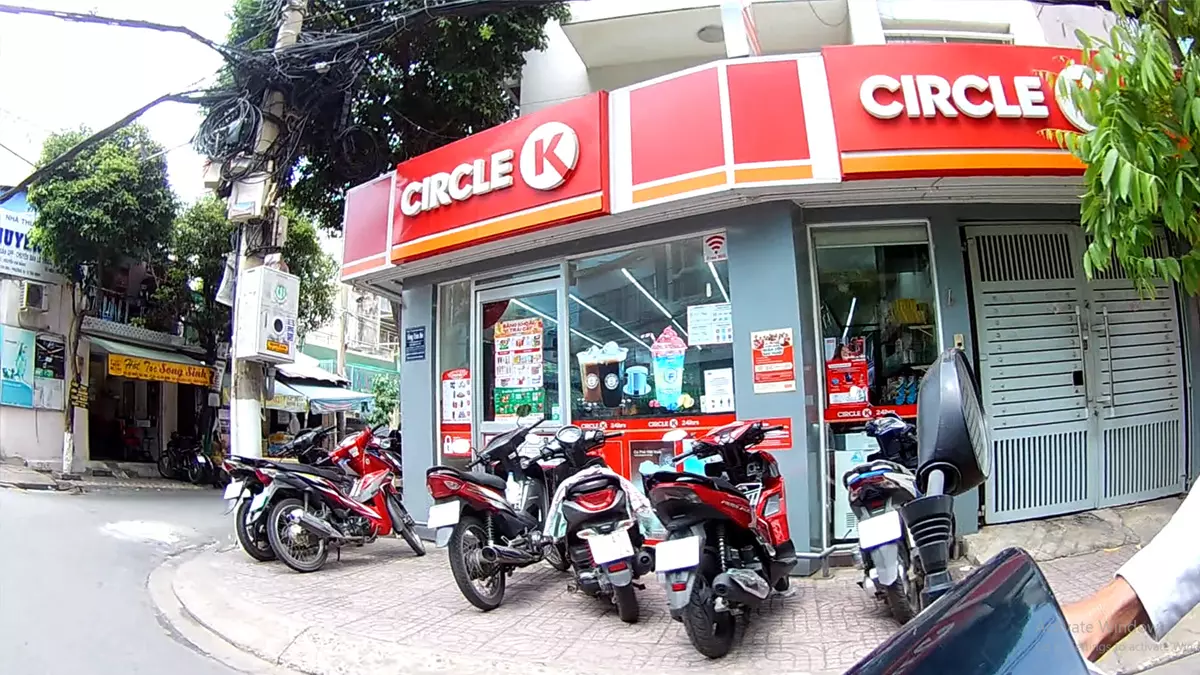 chỗ để xe circle k còn hạn chế