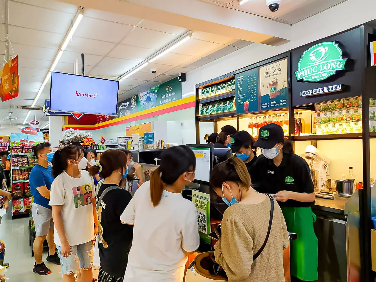 kiosk phúc long của masan