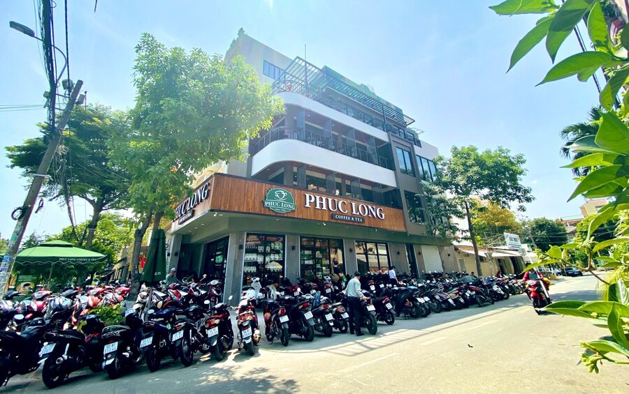 mặt bằng quán cafe phúc long