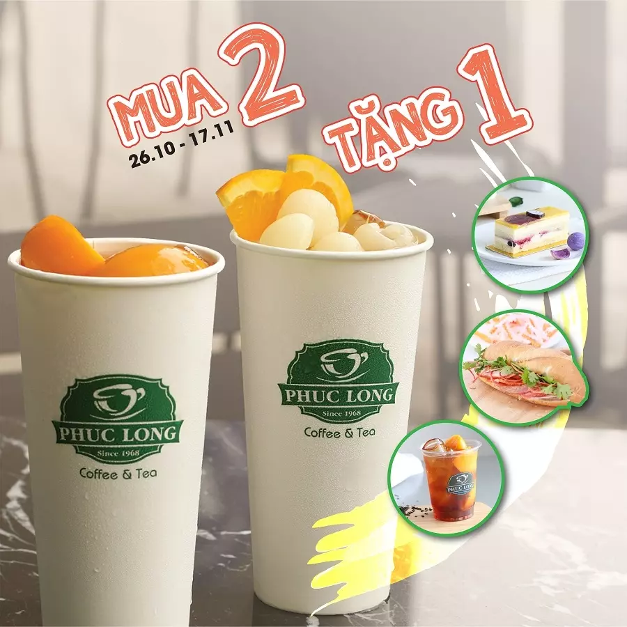 phúc long khuyến mãi tặng kèm khi mua đồ uống