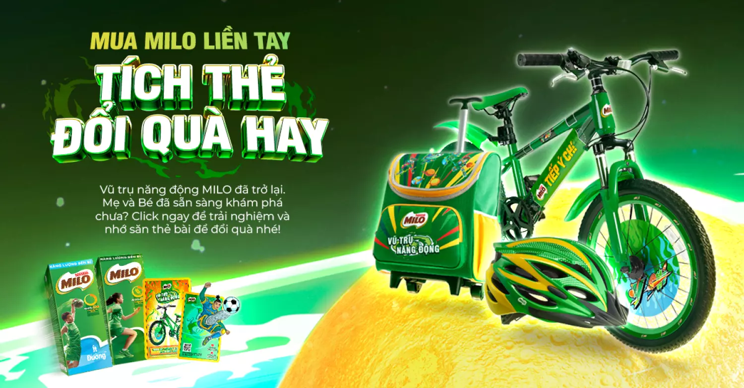 tích thẻ đổi quà với milo